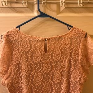 Maurices shirt with lace overlay- size L